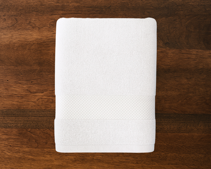 Bright White CloudCore Bath Towel With Band